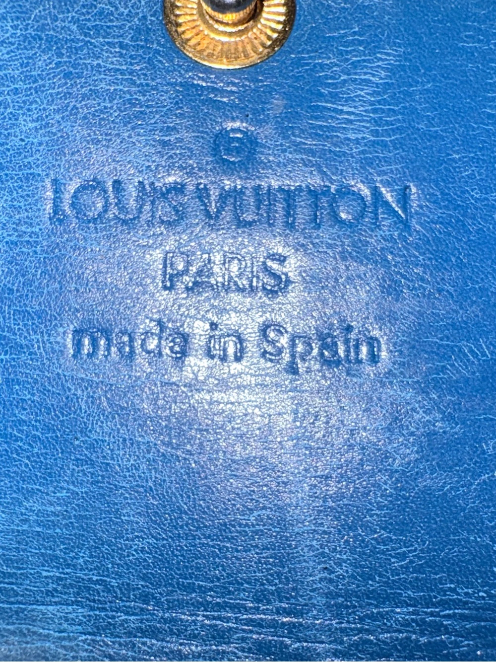 Louis Vuitton Epi Toledo Blue 6-Key Holder Key Case Wallet Vintage 2001 - Picture 3 of 9
